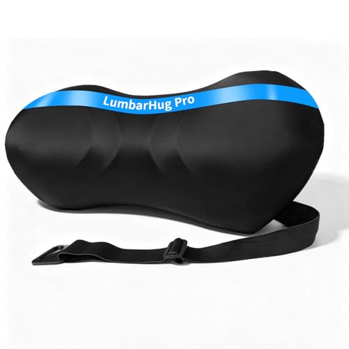 Lumbar Support Pillow for Office Chair - Lumbar Pillow for Car, Memory Foam Ergonomic Lumbar Support Pillow for Car Back Support for Office Chair Back Support Cushion - color: Black