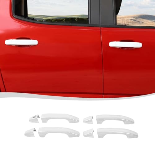 Voodonala White Door Handle Cover Trim Compatible with Chevy Colorado/GMC-Canyon 2014-2022 - color: White