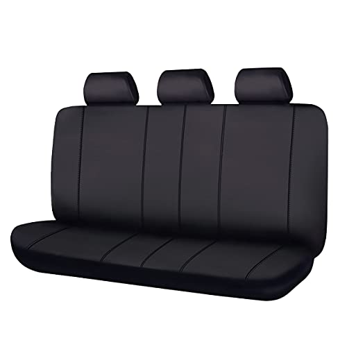 Flying Banner Rear Bench car seat Covers car seat Protectors Split 40/60 50/50 60/40 (Solid Black, Value) - color: Solid Black, size: Value