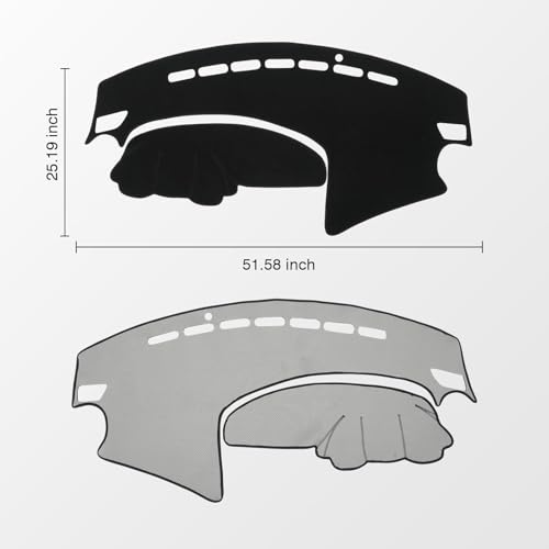 KUST Black Dash Cover for 2010 2011 2012 2013 Mazda3 Non-Slip Dashboard Cover Polyester Center Console Dash Cover Interior Accessories for Mazda3 Custom Fit Dash Mat Car Dash Protector No Glare - size: Mazda3 10-13(black)
