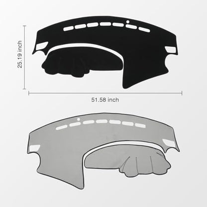 KUST Black Dash Cover for 2010 2011 2012 2013 Mazda3 Non-Slip Dashboard Cover Polyester Center Console Dash Cover Interior Accessories for Mazda3 Custom Fit Dash Mat Car Dash Protector No Glare - size: Mazda3 10-13(black)
