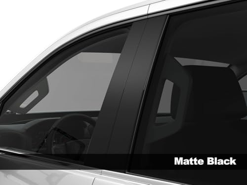 Rvinyl Pillar Post Window Trim Compatible with Mitsubishi Lancer 2008-2017 (Sedan) - Matte (Black) - color: Matte (Black)