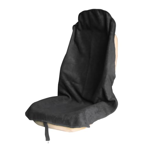 Sweat Towel Car Seat Cover Protector Front Seats for Gym Workout, Running, Swimming, Beach and Hiking, Waterproof Universal Seat Cover for Car, Truck, Van & SUV (Black, 1pcs Front Seat) - color: Black, size: 1pcs Front Seat