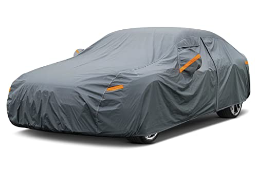 GUNHYI 16 Layers Car Cover Waterproof All Weather, Heavy Duty Outdoor Car Cover Universal Fit Sedan Lexus ES350, Tesla Model S, Lincoln MKZ, Toyota Avalon, Jaguar XJ, Ford Taurus, BMW 740i etc. - color: 1 Sedan Car Cover, size: 1 Fit Sedan Length 194-208