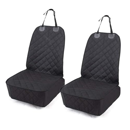 HONEST OUTFITTERS Dog Car Seat Cover 2 Pack, Waterproof Front Seat Car Cover for Cars, Trucks, and Suvs, Pet Front Cover for Cars, Nonslip Dog Seat Cover, Black - color: Black-2pcs