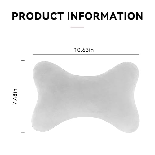 Car Headrest Pillow, Soft Comfortable Memory Foam Automotive Neck Pillow Cushion for Neck Pain Pressure Relief, Universal Fit (Gray) - color: Gray