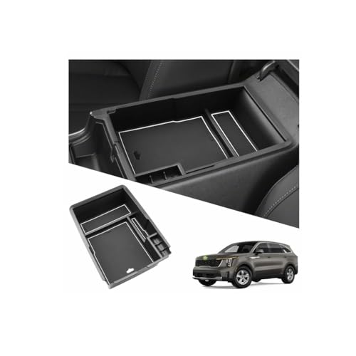 Ruiya 2021-2026 Sorento Center Console Organizer for 2026 Kia Sorento Accessories ABS Material Armrest Console Organizer Compatible with 2021 2022 2023 2024 2025 2026 Kia Sorento - color: 2021+ Kia Sorento:White