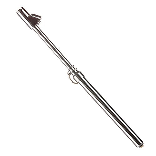 CZC AUTO Tire Pressure Gauge, Straight-on Foot Dual Head Chucks Auto Service Gage, Heavy Duty Air Gauge 10-150PSI 100-1000KPa for Car Truck RV Van (1 Pack, Silver)