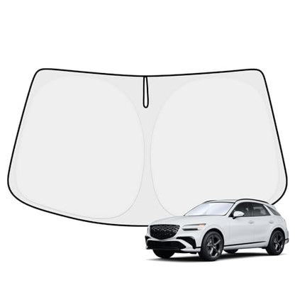 Canvcle Windshield Sun Shade for 2021-2025 2026 Genesis GV80 Accessories Upgraded Double-Layer Front Window Sunshade Cover Sun Visor Protector Foldable Block UV Rays Keep Vehicle Cool - size: 1pcs Genesis Gv80 2021-present