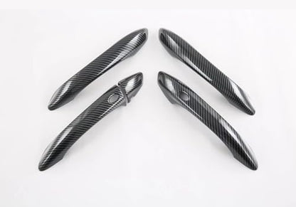 Auto Parts Fit for Hyundai Tucson 2026 2025 2024 2023 2022Exterior Door Handle Cover Trims with Smart Keyhol (Carbon Fiber Pattern) ABS 5PCS - color: Carbon Fiber Pattern