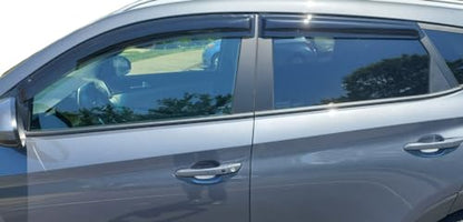 2016-2021 Tape-on Rain Guards for Hyundai Tucson Side Window Deflector Visors SEL Value Limited Sport Ultimate SE Durable Tinted Vent Shade 2017 2018 2019 2020 - size: For Hyundai Tucson 2016-2021