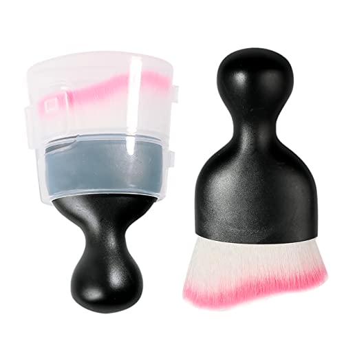 AOCISKA Car Interior Detailing Brush,Soft Bristle Cleaning Brush Car Detailing Brush Dusting Brush,Car Interior Cleaning Tool,Auto Detail Brush Car Dash Duster Brush (Black&Pink with Cap) - color: Black&pink With Cap