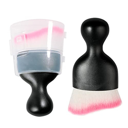 AOCISKA Car Interior Detailing Brush,Soft Bristle Cleaning Brush Car Detailing Brush Dusting Brush,Car Interior Cleaning Tool,Auto Detail Brush Car Dash Duster Brush (Black&Pink with Cap) - color: Black&pink With Cap