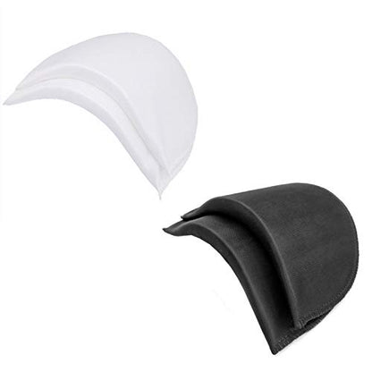 YEQIN Covered Set-in Shoulder Pads (2 Pcs White + 2 Pcs Black) - color: 2pc White + 2pc Black