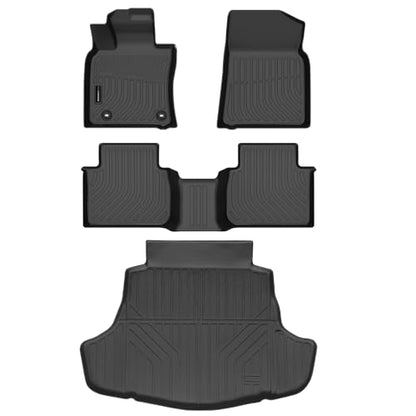 Auxko All Weather Floor Mats Cargo Mat Fit for Toyota Camry FWD 2024 2023 2022 2021 2020 2019 2018 TPE Floor Liner Trunk Mat Camry Accessories All Season Odorless Anti-Slip Black - size: camry fwd|2020-2024|floor+cargo mats