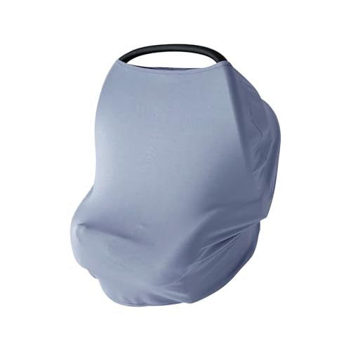 PurComfy Baby Car Seat Cover, Supersoft Bamboo Viscose Carseat Cover for Infant Boys & Girls, Breathable Multi-Use Breastfeeding Covers, Canopy for Carrier, Stroller, Shopping Cart & High Chair - color: Whale
