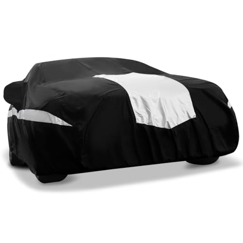 Titan Stingray Car Cover - Multi-Layer All Weather Protection for Sedans 186-202”. Waterproof, UV Blocking, Scratch Resistant. Drivers Side Zippered Access.