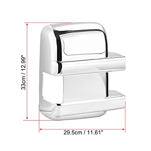 X AUTOHAUX Pair Chrome ABS Side Door Full Mirror Covers for Ford F250 F350 F450 Super-Duty 2008-2016