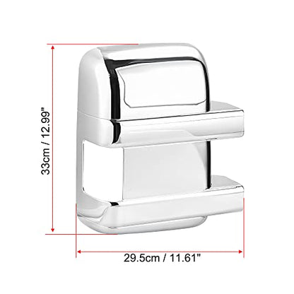 X AUTOHAUX Pair Chrome ABS Side Door Full Mirror Covers for Ford F250 F350 F450 Super-Duty 2008-2016
