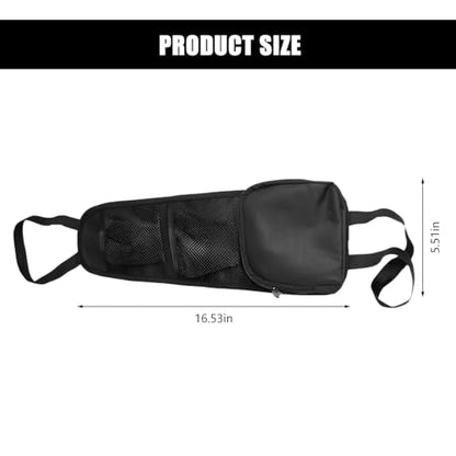 Car Seat Side Organizer, 2PCS Multi-Pocket Vehicle Front Seat Storage Hanging Bag with Mesh Net Pocket, Multifunctional Automotive Stuff Holder, Universal for SUV RV Truck (Black) - color: Black