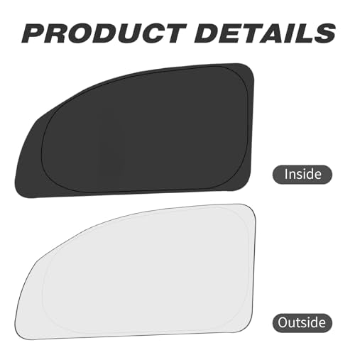 Front Side Window Sun Shade for 2016-2023 Toyo-ta Tacoma Accessories, Foldable Window Sunshade Sun Visor Protector, Side Window Shades Sun Shield Blocks UV Rays Heat, Pack of 2 - size: Silver & Black-Fit 2016-2023 Toyota Tacoma