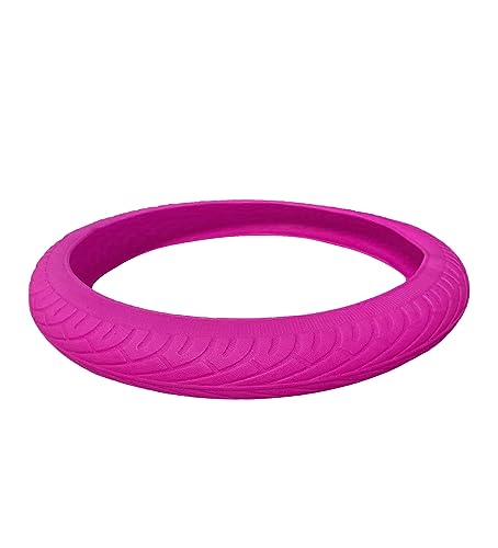 Universal Pink Steering Wheel Cover：13.5 to 15 Inches Stretchable Silicone Anti Skid Steering Wheel Protector Fit for Most Car Models Including Round D Shape or Special Shape - color: Pink
