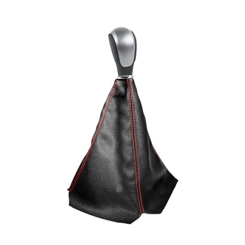 povtii Car Shift Knob Dust Cover, Leather Shifter Lever Knob Boot Protector, Dustproof Gear Shift Cover for Most Manual/Automatic Vehicles, Interior Decor Car Accessories (Red) - color: Red
