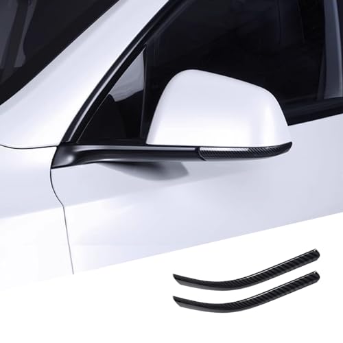 Side Mirror Trim Strip for Tesla Model Y, fit for Tesla Y Exterior Accessories (Glossy Carbon Fiber Pattern, Model Y) - color: Glossy Carbon Fiber Pattern, size: Model Y