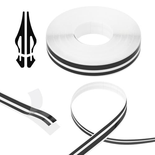 Car Pinstriping Tape, 32Ft Car Vinyl Striping Tape Stripe Decal Waistline Body Side Striping Tape Emblems Trim for DIY Car Racing Motorcycle SUV Pickup (Black) - color: Black-1
