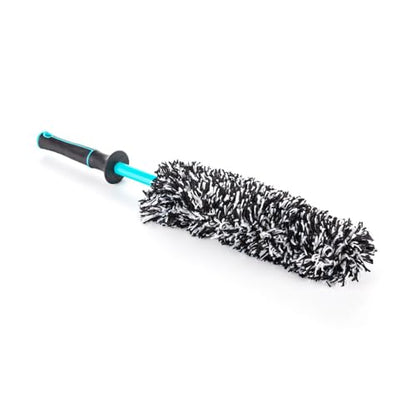 Detail Factory - Wheel Brush Kit with Interchangeable Microfiber Covers - Ultra-Soft Cleaning, Washing and Detailing Wheels, Tires, and Rims - Octane Riptide - color: Riptide