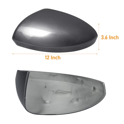 Moonlinks Compatible with Nissan Sentra 2020 2021 2022 2023 2024 Side Mirror Cover Replacement, Gray Left Driver Side Clip-on Mirror Cap for Sentra S/SR/SV/Sense/Advance/Exclusive - color: Left Gray