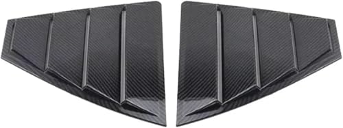 Rear Side Window Louvers for 2016-2020 Hyundai Elantra, Carbon Fiber Style Quarter Window Shutter Cover Trim, Matte Black Vent Grille Guard Decoration, Exterior Car Accessories (Pair)