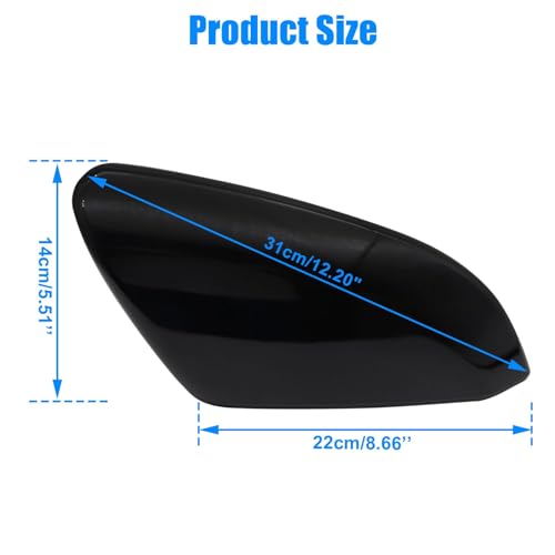 Priprilod Right Passenger Side Mirror Cap Cover Compatible With Honda Civic 2016 2017 2018 2019 2020 2021 Glossy Black #76201-TBA-A11ZF 76201-TBA-A21ZG