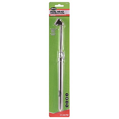 Slime 2021-A Tire Gauge, Dual Head, Pencil Gauge, Truck & SUV, 10-150 psi - size: Large, style: Pencil