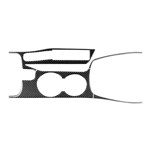 Compatible with Hyundai Genesis Coupe 2013 2014 2015 2016 Cup Holder Panel Central Console Cover Trim Stickers Decals Real Carbon Fiber Car Accessories - color: Cup Holder Trim