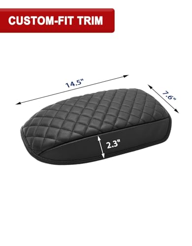 KBH Center Console Armrest Cover for 2020-2026 Ford Escape & 2021-2026 Bronco Sport CX430, PU Leather Trim, Middle Console Protector Arm Rest Pad, Black