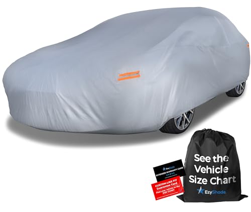 EzyShade 10-Layer Waterproof Sports Car Cover. See Vehicle Size-Chart for Accurate Fit. All Weather Full Outdoor Covers. Corvette Mustang Trans Am Classic Cars Sun Snow Rain. Size C4 (See SizeChart) - color: Reflective, size: C4 - See Vehicle Size Chart