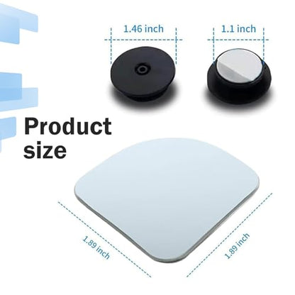 2 PCS Car Blind Spot Mirrors, Fan-shaped Wide Angle HD Convex Glass, 360 Degrees Rotatable Frameless Side Rear View Mirror, Assisted Reversing Accessory for Most Vehicles (White)