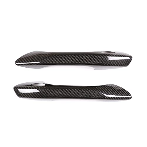 for Porsche 718 911 Boxster Cayman 2016 2017 2018 2019 2020 Car Exterior Door Handle Cover Real Carbon Fiber Accessories (with Holes A)