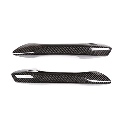 for Porsche 718 911 Boxster Cayman 2016 2017 2018 2019 2020 Car Exterior Door Handle Cover Real Carbon Fiber Accessories (with Holes A)