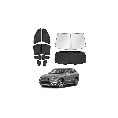 Canvcle Window Shades for 2016-2022 BMW X1 F48 Accessories Windshield Sun Shade Side Rear Window Cover Sunshade Sun Visor Shield Privacy Protection for Camping Keep Vehicle Cool Black 10PCS - size: Bmw X1 F48 2016-2022