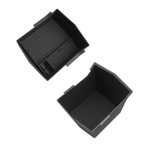 LUWU for 2025 2026 Subaru Forester Accessories Compatible with Forester Base/Premium/Sport/Limited/Touring 2025 2026 Armrest Console Secondary Storage Box Insert Tray ABS Material Black 2-Pack - color: Forester 2025-2026 Armrest Box 2-Pack