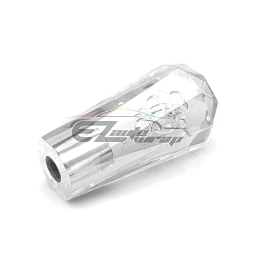EZAUTO WRAP Shift Knob Stick Crystal Transparent Bubble Clear Transparent Throw Gear Shifter 10cm - color: Clear Transparent, size: 10cm