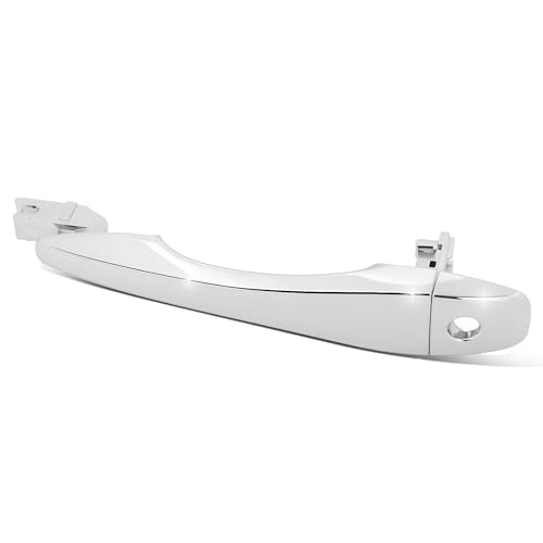 Auto Dynasty [Non Smart Entry] Factory Style Front Exterior Car Door Handle Cover with Keyhole Compatible with Nissan Altima Pathfinder 2013-2019, Driver Left Side, Chrome Black