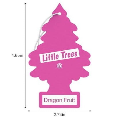 LITTLE TREES Car Air Freshener | Hanging Tree Provides Long Lasting Scent for Auto and Home | 24 Air Fresheners |Dragon Fruit - color: Dragon Fruit