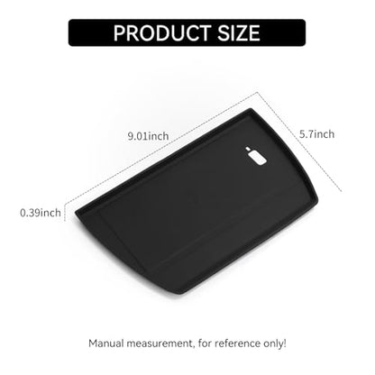 SMABEE Center Console Wireless Charging Protective Mat for Subaru Forester 2025 Accessories Silicone Non-Slip Pad Interior (Only Fit for Wireless Charging) Black - size: Wireless Charging Protective Mat