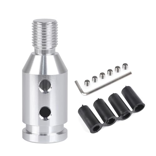 Universal Gear Shift Knob Adapter 12x1.25,Aluminum Alloy Shifter Knob Adapter,Gear Shift Adapter for Non-Threaded Manual Shifters M12x1.25(Silver) - color: M12x1.25(Silver)
