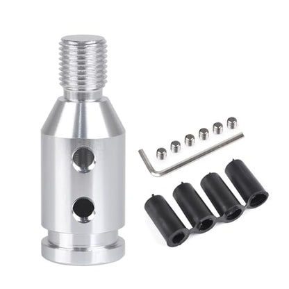 Universal Gear Shift Knob Adapter 12x1.25,Aluminum Alloy Shifter Knob Adapter,Gear Shift Adapter for Non-Threaded Manual Shifters M12x1.25(Silver) - color: M12x1.25(Silver)