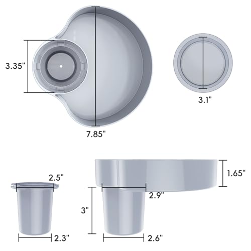 Car Seat Snack Tray for Kids: Kids Car Travel Tray with Cup Holder, Toddlers Road Trip Essential, Snacks Food Plate for Stroller, SnackTray with a Cup Holder (2, Gray) - color: gray