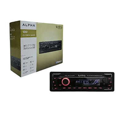 Infinity Alpha 100 Single DIN Bluetooth USB/AUX SD FM Radio MP3 Player Digital Media Car Receiver